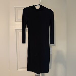 BEBE Black Cowl Neck Dress